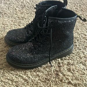 Glittery Black Kids Boots